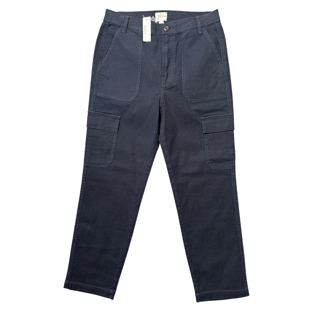 J.Crew Cargo Pants Women 26 AB590 Navy Blue Utility Stretch NEW